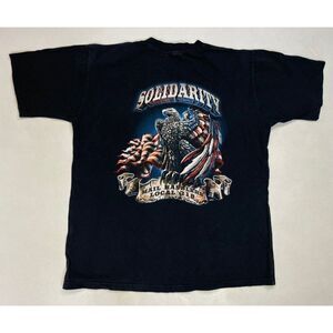 Mail Handlers Local 318 Union Solidarity Eagle Graphic Pocket T-shirt Men Large